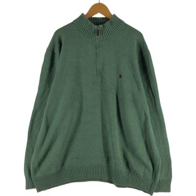 古着 ビッグサイズ ラルフローレン Ralph Lauren POLO RALPH LAUREN コットンニットハーフジップセーター メンズXXXL相当 /eaa501789 【中古】 【250427】