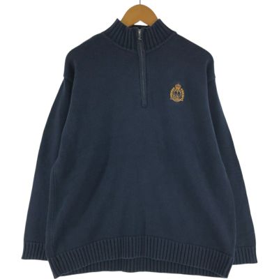 古着 ラルフローレン Ralph Lauren LAUREN ローレン コットンニットハーフジップセーター メンズL相当 /eaa501784 【中古】 【250427】