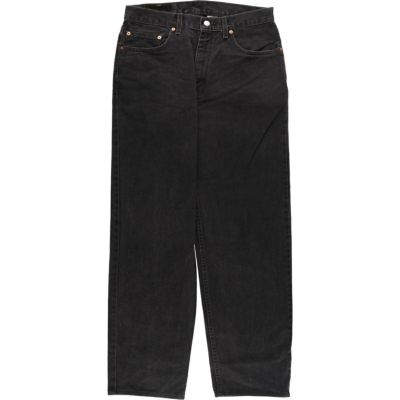 古着 00年代 リーバイス Levis 550 RELAXED FIT ブラックデニム