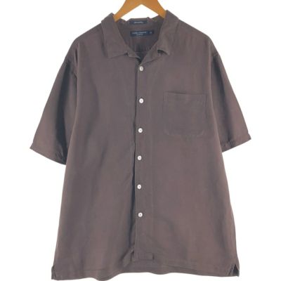 古着 BREAKWATER 半袖 オープンカラー リネンシャツ メンズXXL
