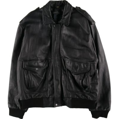 古着 A-2タイプ レザーフライトジャケット メンズXL相当