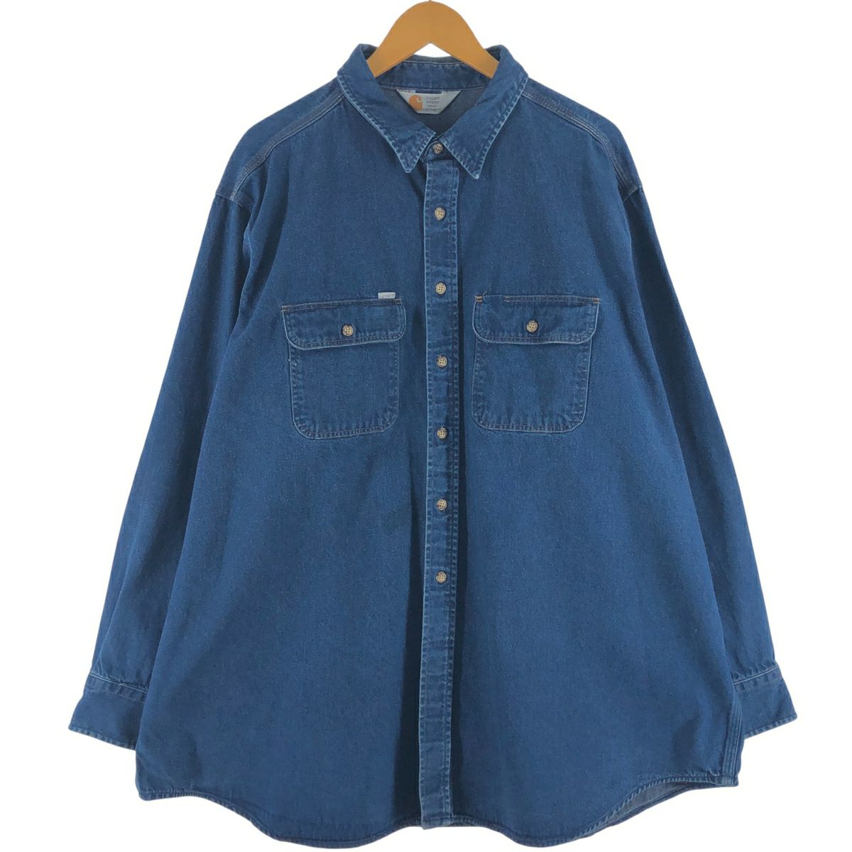 古着 カーハート Carhartt 長袖 デニムシャツ メンズXXL相当