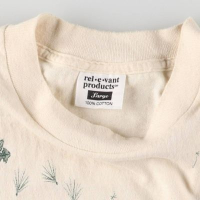 90s USA製 rel e vant products コーヒー アート スウェット 杢