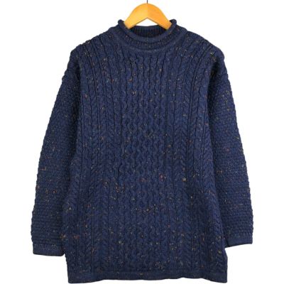 生成り フラワー エクアドルニットタイプ ロールネック ウール