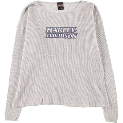 古着 ハーレーダビッドソン Harley-Davidson サーマルロンT ワッフル USA製 レディースXL相当 /eaa543065 【中古】 【250428】 【Elulu/エルル】