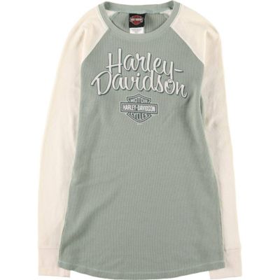 古着 ハーレーダビッドソン Harley-Davidson サーマルロンT ワッフル USA製 レディースM相当 /eaa543066 【中古】 【250428】 【Elulu/エルル】