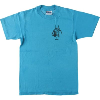 古着 80年代 ヘインズ Hanes Fifty-Fifty 青タグ 犬柄 バックプリント アニマルTシャツ USA製 メンズS相当 ヴィンテージ /eaa543091 【中古】 【250428】 【Elulu/エルル】
