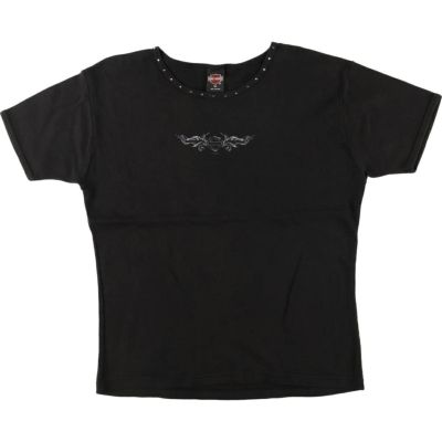 古着 00年代 ハーレーダビッドソン Harley-Davidson スパンコール付き モーターサイクル バイクTシャツ USA製 レディースXXL相当 /eaa543084 【中古】 【250428】 【Elulu/エルル】