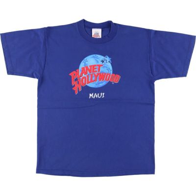PLANET Hollywood プラネットハリウッド　ホッケーシャツ PLANET HOLLYWOOD プラネットハリウッド ロゴプリント 半袖 T