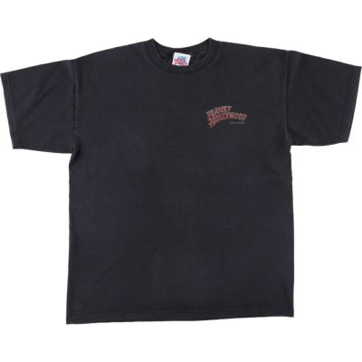 古着 PLANET HOLLYWOOD プラネットハリウッド バックプリント アドバタイジングTシャツ USA製 メンズL相当 /eaa541205 【中古】 【250428】