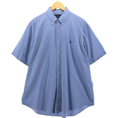 古着 ラルフローレン Ralph Lauren CLASSIC FIT 半袖 ボタンダウン チェックシャツ メンズXL相当 /eaa539485 【中古】 【250419】