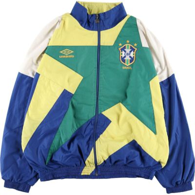 90s UMBRO 赤 ナイロンジャケット トレーニングウェア プル