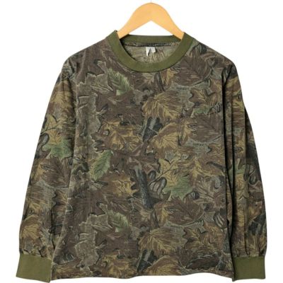 半額満載！スーパーSALE グランドセール！ 古着 レッドヘッド RED HEAD 迷彩柄 リアルツリーカモ ロングT Tシャツ(長袖+七分)