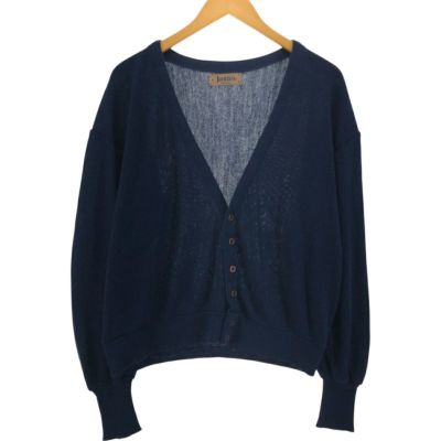 80´s USA製 ジャンセン アクリルニットカーディガン えんじ色 XL