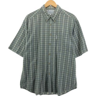 古着 90～00年代 コロンビア Columbia 半袖 ボタンダウン チェックシャツ メンズM相当 /eaa543770 【中古】 【250429】
