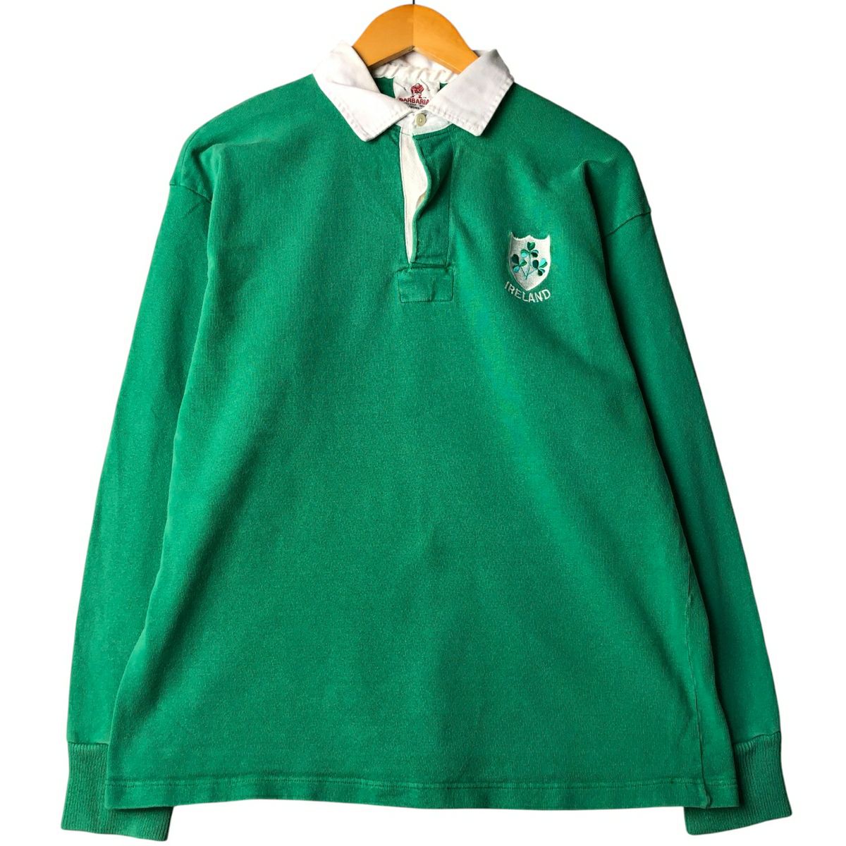 古着 90～00年代 バーバリアン BARBARIAN 長袖 ラガーシャツ カナダ製