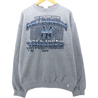 古着 90年代 ディスカス DISCUS MLB NEW YORK YANKEES ニューヨークヤンキース プリントスウェットシャツ トレーナー USA製 メンズL相当 ヴィンテージ /eaa501524 【中古】 【250430】