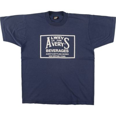古着 90年代 スクリーンスターズ SCREEN STARS AVERYS BEVERAGES アドバタイジングTシャツ USA製 メンズXL相当 ヴィンテージ /eaa543469 【中古】 【250430】
