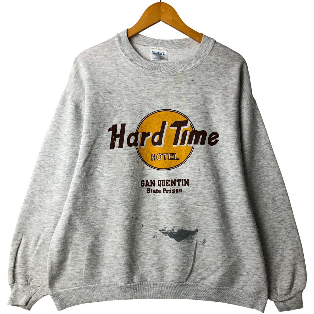 古着 ギルダン GILDAN メッセージ プリントスウェットシャツ