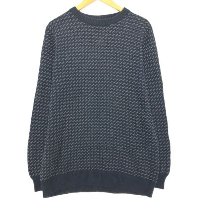 古着 HOMEBOUND バーズアイ柄 コットン×アクリルニットセーター メンズM相当 /eaa501644 【中古】 【250501】