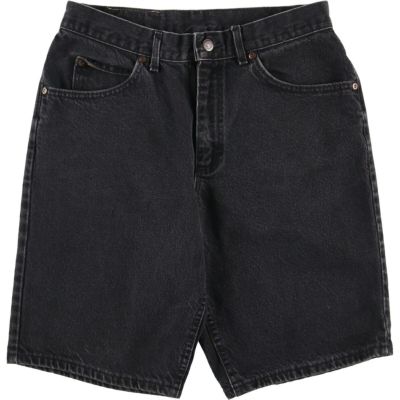 古着 リー Lee ブラックデニムショーツ ショートパンツ USA製