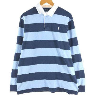 Polo by Ralph Lauren ラガーシャツ XL ネイビー/ホワイト POLO】ポロラルフローレン ネイビー×ホワイト ラガーシャツ XL