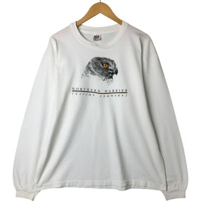 古着 90年代 アンビル Anvil Northern harrier ロングTシャツ ロンT USA製 メンズXL相当 ヴィンテージ /eaa542143 【中古】 【250502】