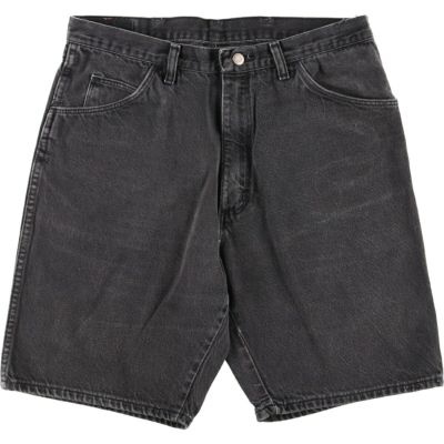 古着 80～90年代 ラングラー Wrangler ブラックデニムショーツ ショートパンツ USA製 メンズw34相当 ヴィンテージ /eaa542849 【中古】 【250502】