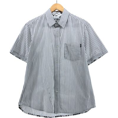 古着 ステューシー STUSSY 半袖 コットン ストライプシャツ メンズL相当 /eaa543702 【中古】 【250502】