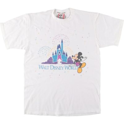 古着 90年代 DISNEY DESIGNS MICKEY MOUSE ミッキーマウス キャラクタープリントTシャツ USA製 メンズL相当 ヴィンテージ /eaa543262 【中古】 【250502】
