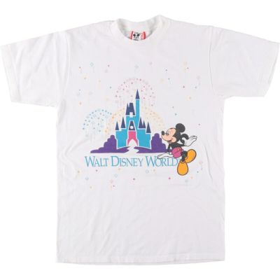 古着 90年代 DISNEY DESIGNS MICKEY MOUSE ミッキーマウス キャラクタープリントTシャツ USA製 メンズM相当 ヴィンテージ /eaa543263 【中古】 【250502】