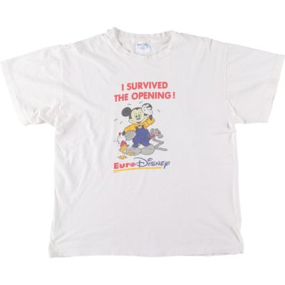 古着 80年代 ヘインズ Hanes MICKY MOUSE ミッキーマウス キャラクタープリントTシャツ USA製 メンズL相当 ヴィンテージ /eaa543273 【中古】 【250502】