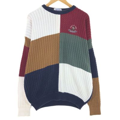 古着 90年代 シスレー SISLEY ボーダー柄 コットンニット