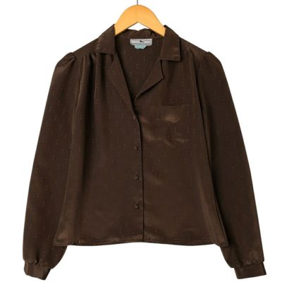 古着 JONATHAN MARTIN 総柄 長袖 オープンカラー ブラウス レディースS相当 /eaa544875 【中古】 【250502】 【ADEL/アデル】