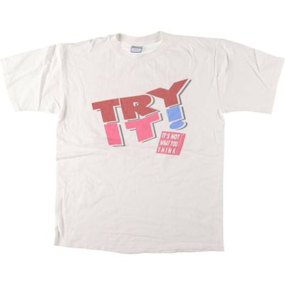 古着 90年代 フルーツオブザルーム FRUIT OF THE LOOM プリントTシャツ USA製 メンズXL相当 ヴィンテージ /eaa542406 【中古】 【250502】