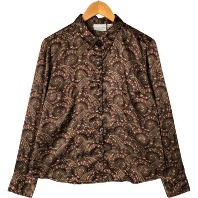 古着 JERELL SIGNATURE ペイズリー柄 レースアップ 長袖