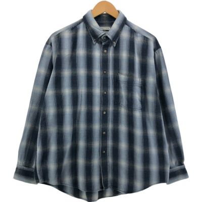 古着 バクスター BAXTER オンブレチェック 長袖 ボタンダウン フランネルチェックシャツ メンズL相当 /eaa541009 【中古】 【250502】