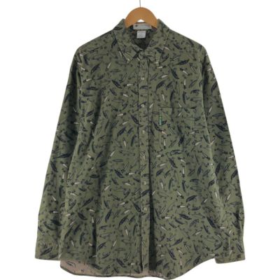 古着 90年代 コロンビア Columbia 白タグ 総柄 長袖 ボタンダウン フランネルシャツ メンズXL相当 ヴィンテージ /eaa541027 【中古】 【250502】