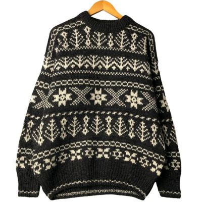 グレー スター エクアドルニットタイプ ロールネック ウールニット