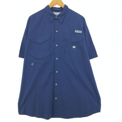 古着 コロンビア Columbia PFG 半袖 フィッシングシャツ メンズL 