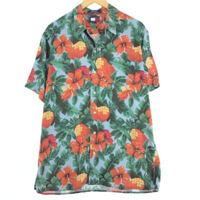 古着 60年代～ HUKILAU FASHION 総柄 ハイビスカス柄 オープン