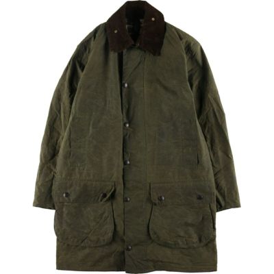 古着 80～90年代 バブアー Barbour BORDER ボーダー 旧3ワラント ワックスコットン オイルドジャケット 英国製 38in メンズM相当 ヴィンテージ /eaa499711 【中古】 【241101】 【K2411】 ss2503_30