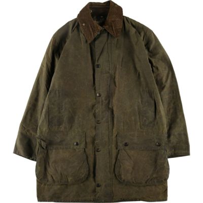 古着 90年代 バブアー Barbour BORDER ボーダー 旧3ワラント ワックスコットン オイルドジャケット 英国製 C40 メンズM相当 ヴィンテージ /eaa496658 【中古】 【241101】 【K2411】 ss2503_30