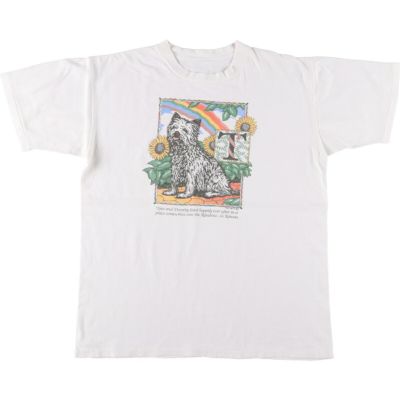 古着 90年代 犬柄 アニマルTシャツ メンズL相当 ヴィンテージ /eaa544100 【中古】 【250503】