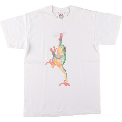 古着 90年代 アンビル Anvil カエル柄 アニマルTシャツ USA製 メンズM相当 ヴィンテージ /eaa544142 【中古】 【250503】