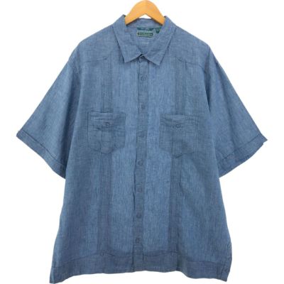 MONTE CARLO キューバシャツ メキシカンシャツ 半袖 シャツ 古着 GJL 刺繍 半袖 オープンカラー メキシカンシャツ キューバ