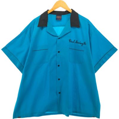 Hilton ヒルトン ボウリングシャツ USA製 M ビンテージ 青