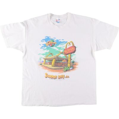 古着 90年代 ヘインズ Hanes HEAVYWEIGHT THE FLINTSTONES 原始家族フリントストーン Roc Donalds アドバタイジングTシャツ USA製 メンズXL相当 ヴィンテージ /eaa544120 【中古】 【250503】