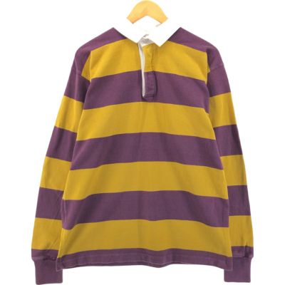 古着 90年代 ランズエンド LANDS END ボーダー柄 長袖 ラガー