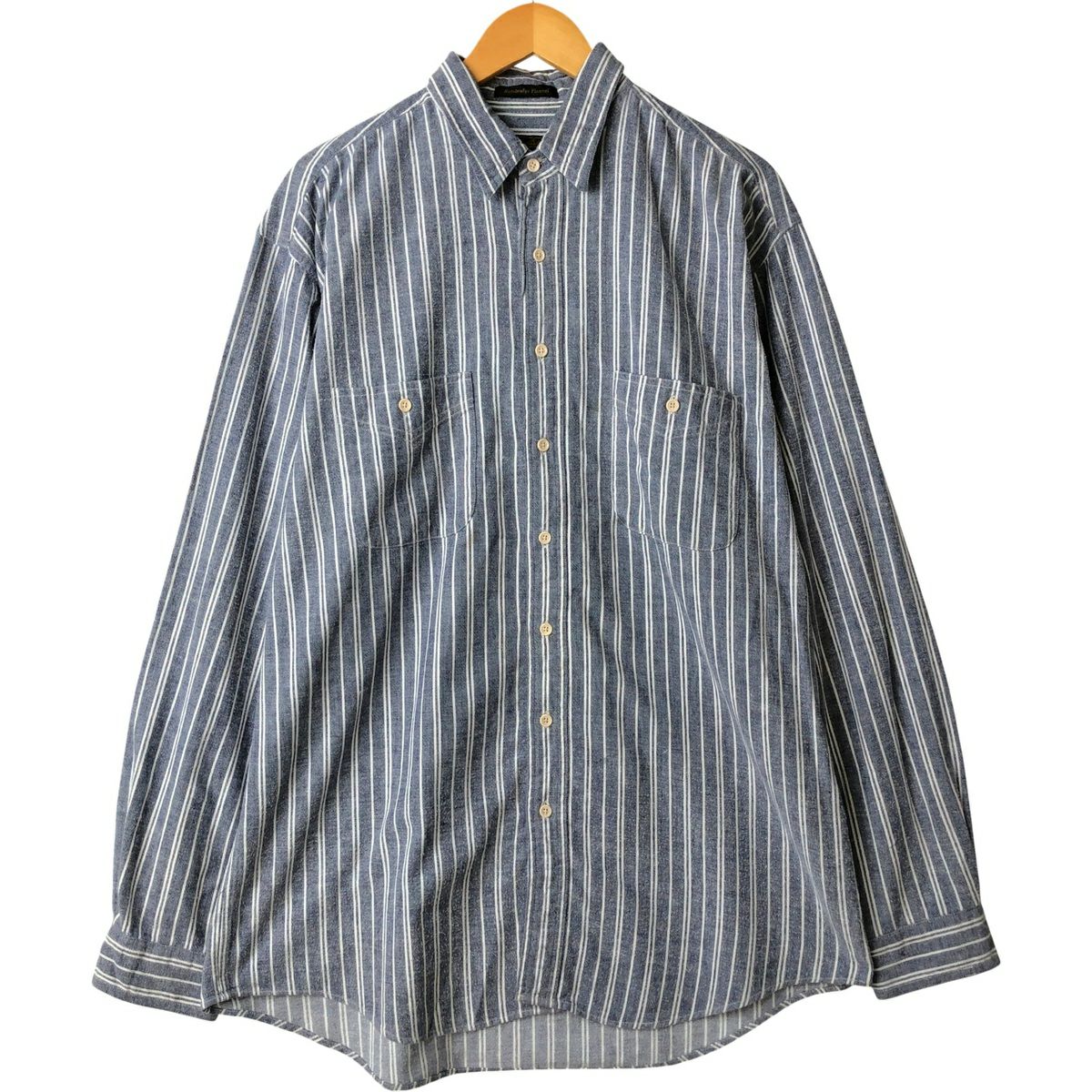 古着 80～90年代 エディーバウアー Eddie Bauer 黒タグ 長袖 ボタン